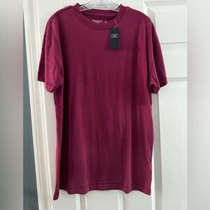 Men's Abercrombie Essential Burgundy T-Shirt